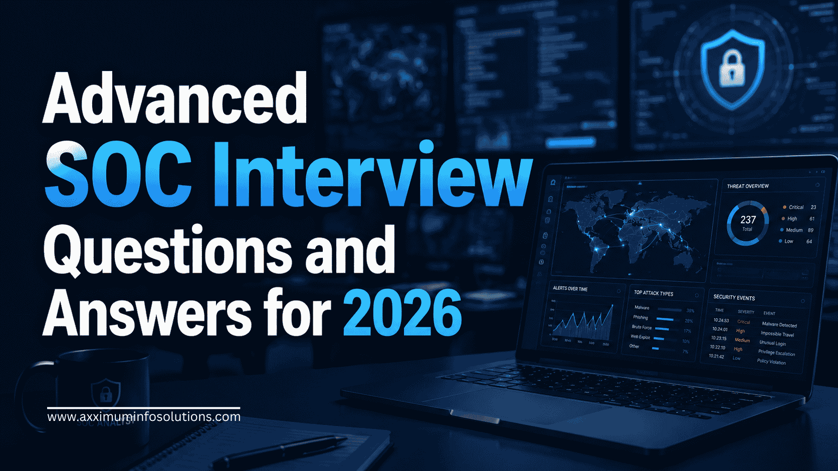 Prepare for your cybersecurity career with advanced SOC interview questions and answers. Expert insights, practical examples, and interview tips.