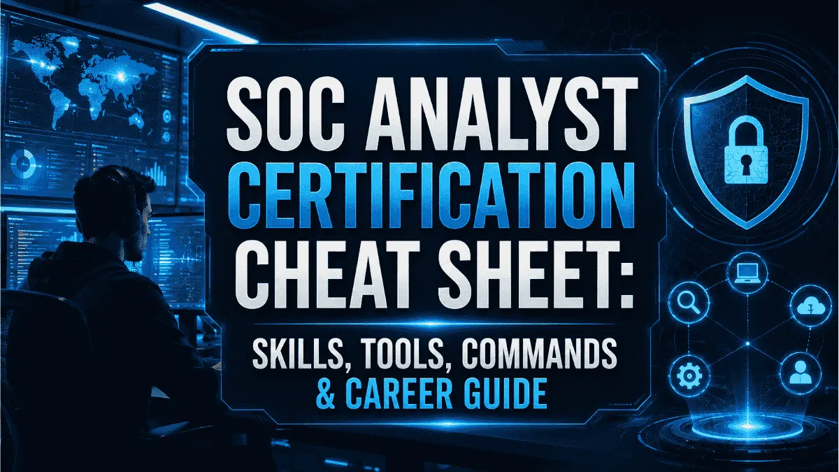 SOC Analyst Certification Cheat Sheet: Skills & Tools